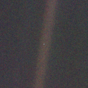 Voyager image of Earth: The Pale Blue Dot