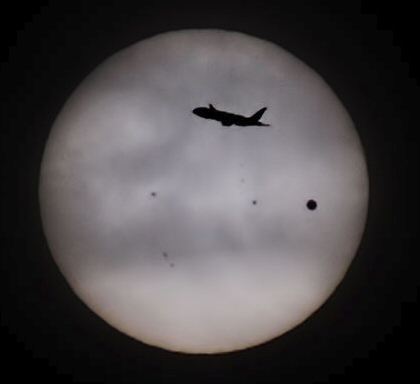 Transit of Airplane and Transit of Venus