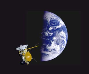 Cassini Completes Earth flyby - artist conception