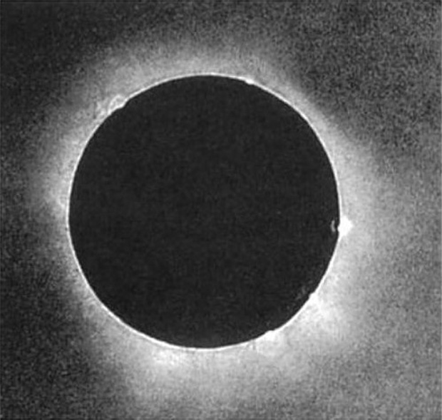 The first photograph of the Sun