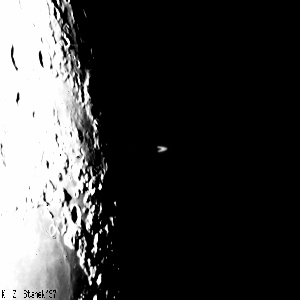 APOD - The Moon ocults Saturn - Credit and Copyright: K. Stanek (CfA), W. Colley (Princeton)
