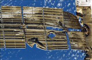 Damage to MIR Solar Arrays